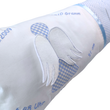 Lade das Bild in den Galerie-Viewer, GEBURTSKISSEN mit Echtmaßen und Gewicht „Schutzengel“ – Farbwahl