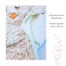 Lade das Bild in den Galerie-Viewer, BABY KUSCHELDECKE mit Plüsch "Gräser"