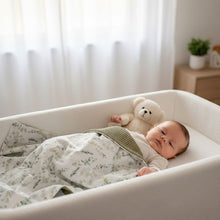 Lade das Bild in den Galerie-Viewer, BABYDECKE mit Waffelpique "Eukalyptus"