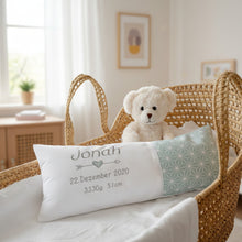 Lade das Bild in den Galerie-Viewer, GEBURTSKISSEN mit Echtmaßen und Gewicht „Grafik“ – Farbwahl