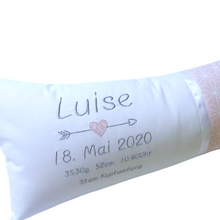 Lade das Bild in den Galerie-Viewer, GEBURTSKISSEN mit Echtmaßen und Gewicht „Grafik“ – Farbwahl