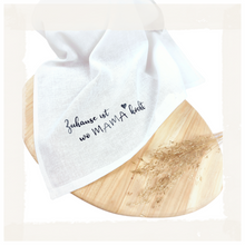 Lade das Bild in den Galerie-Viewer, GESCHIRRTUCH "Zuhause ist..." Baumwolle/Leinen - personalisierbar