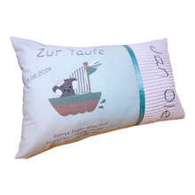 Lade das Bild in den Galerie-Viewer, TAUFKISSEN "Elefant" mit Spruch & Namen personalisiert