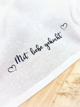 Lade das Bild in den Galerie-Viewer, GESCHIRRTUCH "Mit Liebe gekocht" Baumwolle/Leinen