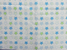 Lade das Bild in den Galerie-Viewer, GEBURTSKISSEN mit Echtmaßen und Gewicht „Sterne" blau