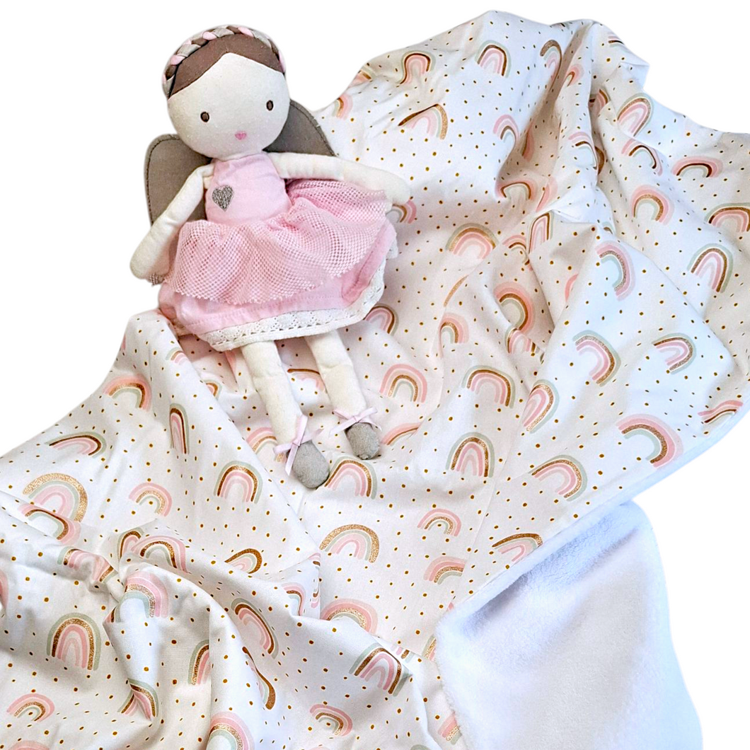 BABY KUSCHELDECKE mit Plüsch 