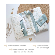 Lade das Bild in den Galerie-Viewer, WINDELTASCHE &quot;Weidenkätzchen&quot; mit Wickeldecke &amp; Wunschnamen
