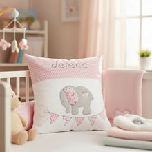 Lade das Bild in den Galerie-Viewer, KUSCHELKISSEN "Elefant" mit Innenkissen - personalisierbar
