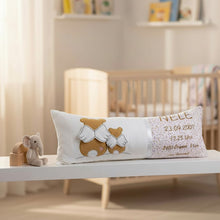 Lade das Bild in den Galerie-Viewer, GEBURTSKISSEN mit Echtmaßen und Gewicht „Bärenfreunde“
