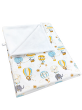 Lade das Bild in den Galerie-Viewer, KUSCHELDECKE mit Plüsch &quot;Tiere&quot;
